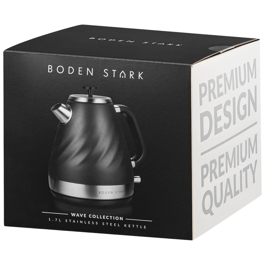 Boden Stark 1.7l Stainless Steel Kettle - Charcoal