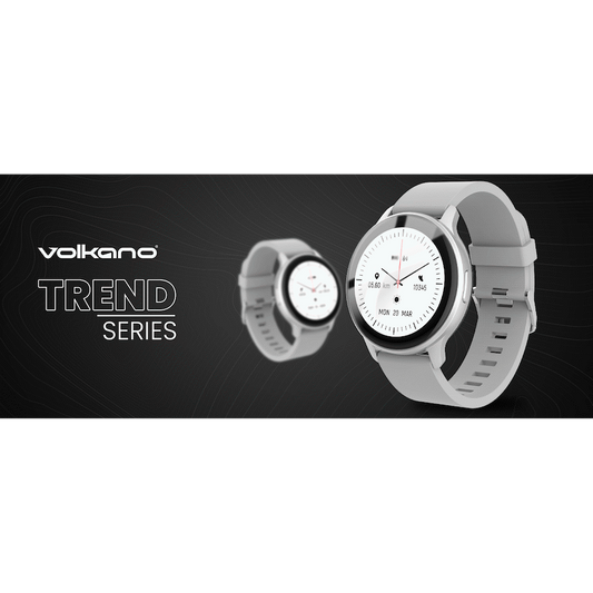 Volkano Active Tech Trend series Watch with heart rate monitor - Silver