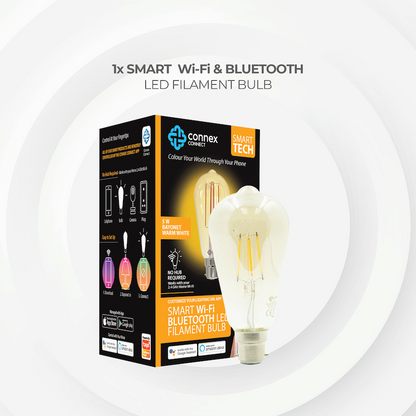 Smart Wi-Fi Bulb 5w LED Amber Filament Vintage Bayonet