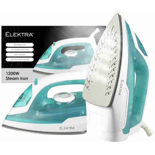 Elektra 1200W Steam Iron - Green