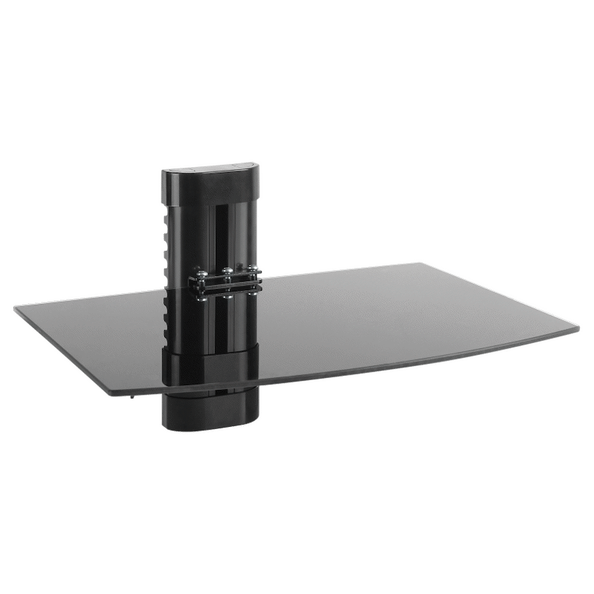 Volkano Steel Series Aluminium, Steel and Tempered Glass Single Shelf Unit