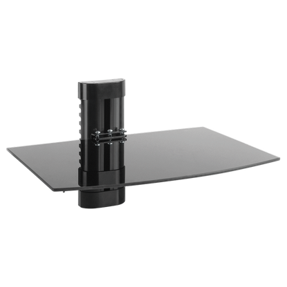 Volkano Steel Series Aluminium, Steel and Tempered Glass Single Shelf Unit
