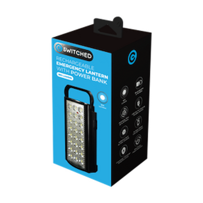 Switched Rechargeable Lantern 800 Lumen - Black