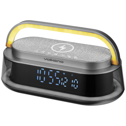 Volkano Awaken Series Alarm Clock with Wireless Charging and Speaker