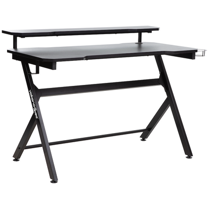 VX Gaming Donahue Gaming Desk - Black with Headphone Hook