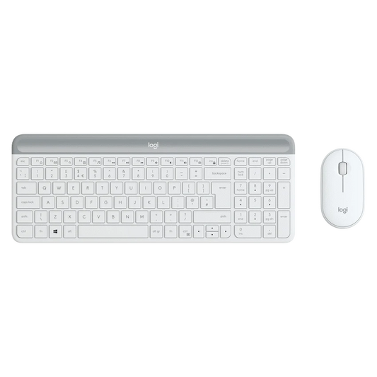 Logitech MK470 Slim Wireless Keyboard and Mouse Combo - Off White