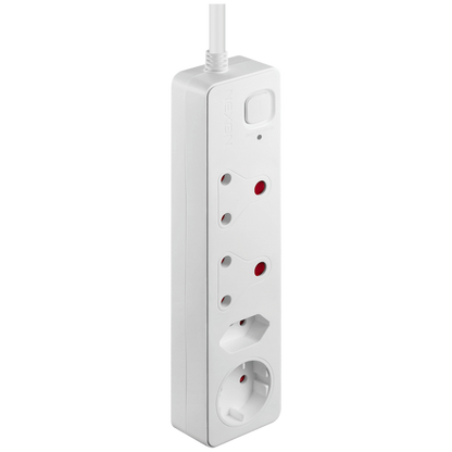 Nexon 4-Way Medium Surge-Protected Multiplug 0.5m - White