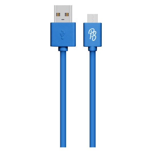Pro Bass Power Series Boxed Round Micro USB Cable - Blue