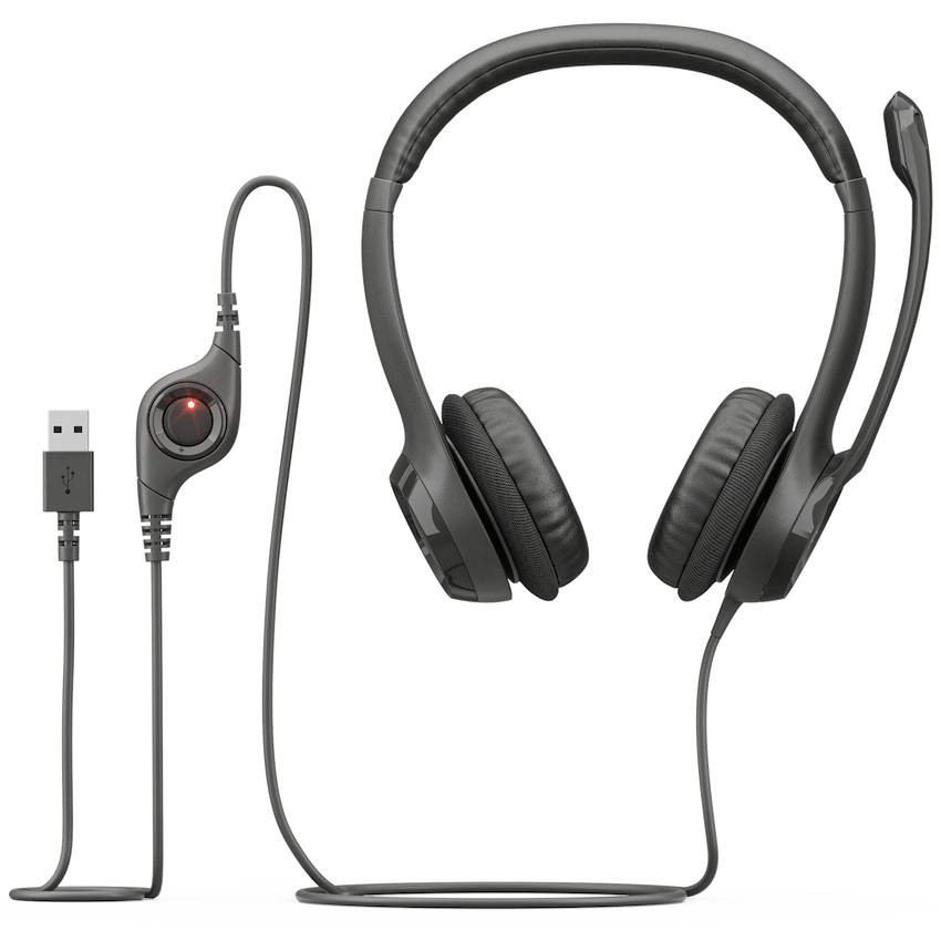Logitech(R) H390 USB Computer Headset - Midnight Black