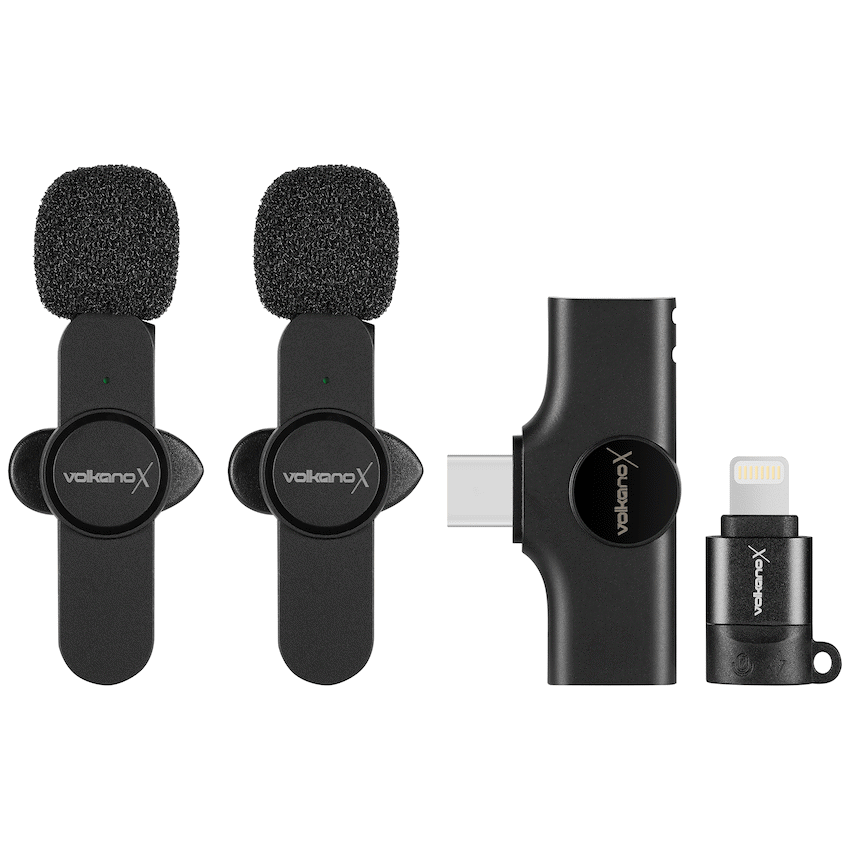 VolkanoX Prodigy Series Wireless Lavalier Microphone - Black