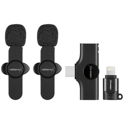 VolkanoX Prodigy Series Wireless Lavalier Microphone - Black