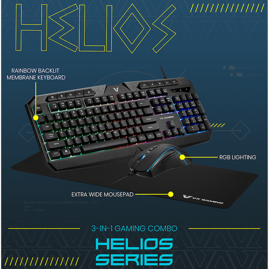 VX Gaming Helios Series 3-in-1 Gaming Combo
