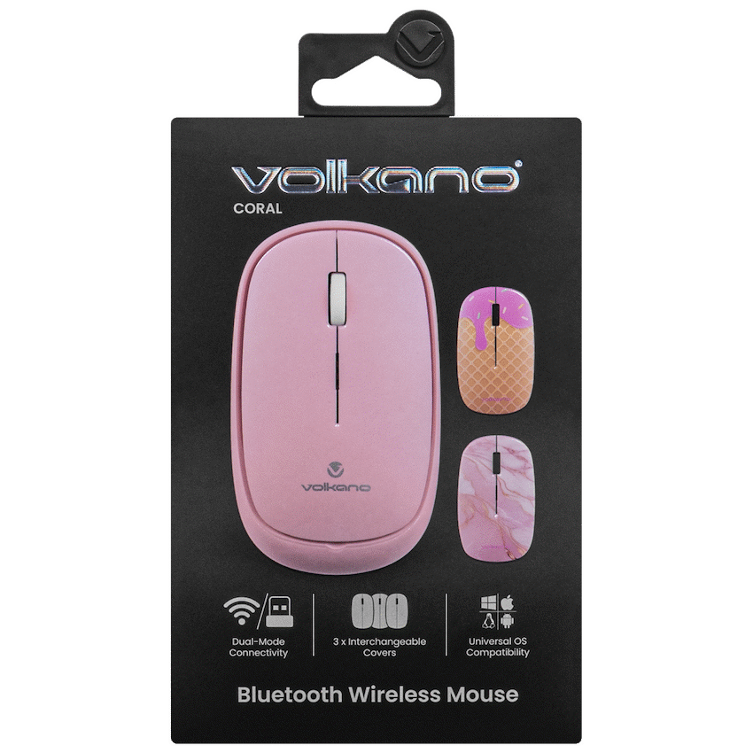 Volkano Coral series Bluetooth Wireless Mouse - Pink