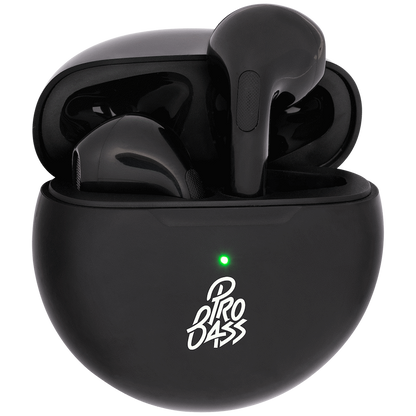 Pro Bass Future Series True Wireless Earphones with Charging Case - Black