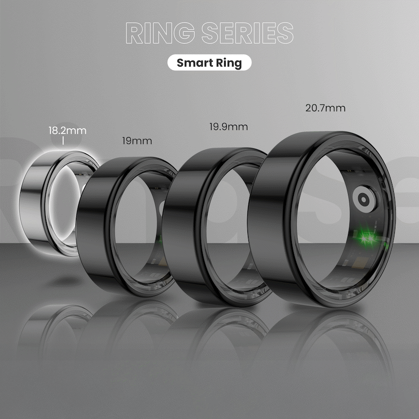 Volkano Ring Series Smart Ring With Charge Case - 18.3mm