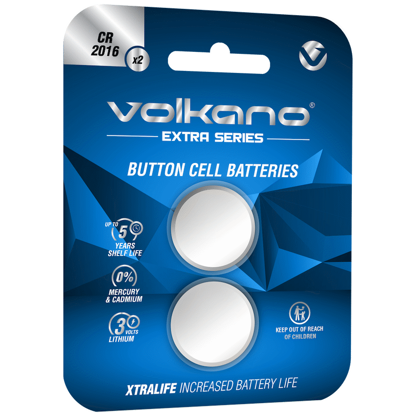 Volkano Extra Series CR2016 Pack of 2 Batteries