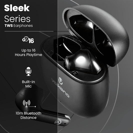 Volkano Sleek Series TWS Earphones - Black