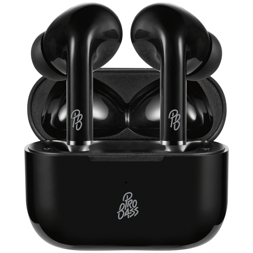 Pro Bass Pulse Buds True Wireless Earphones with Charging Case - Black