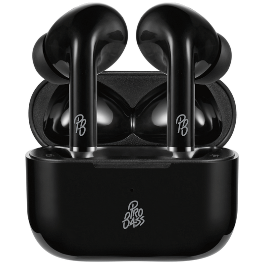Pro Bass Pulse Buds True Wireless Earphones with Charging Case - Black