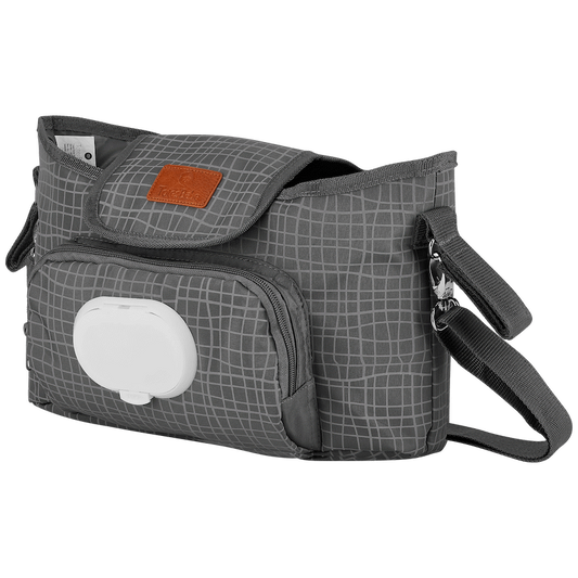 Totes Babe Wavy Series Stroller Caddy Grey