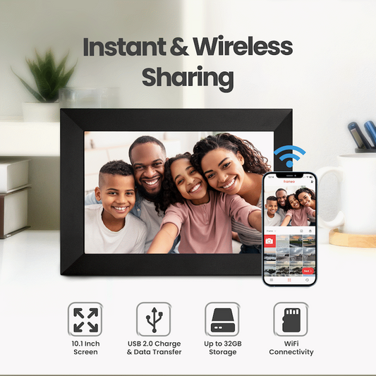 Volkano Scene Series 10.1" Smart Calendar And Digital Photo Frame with Built-In Frameo Software