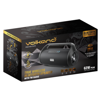 VolkanoX Anaconda Bluetooth Speaker - Black