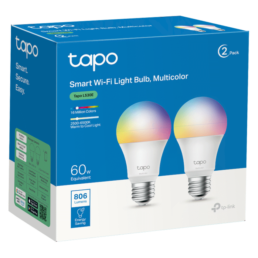 TP-Link Tapo L510E (2-Pack) Smart Wi-Fi Light Bulb - Dimmable