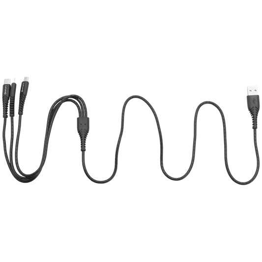 Amplify Linked Series 3-in-1 Charging Cable - Black