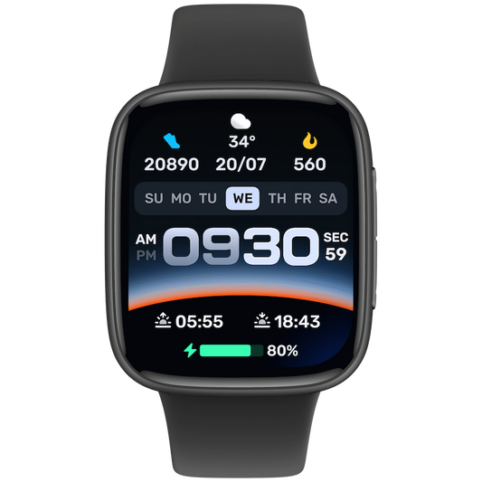 VolkanoX Solaris Series Fitness Smartwatch - Black