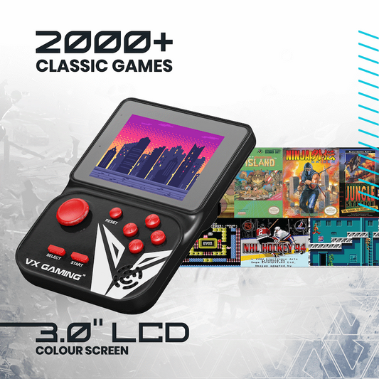 VX Gaming Nostalgia Series Handheld Retro Game Station with 4gb Micro SD - Black