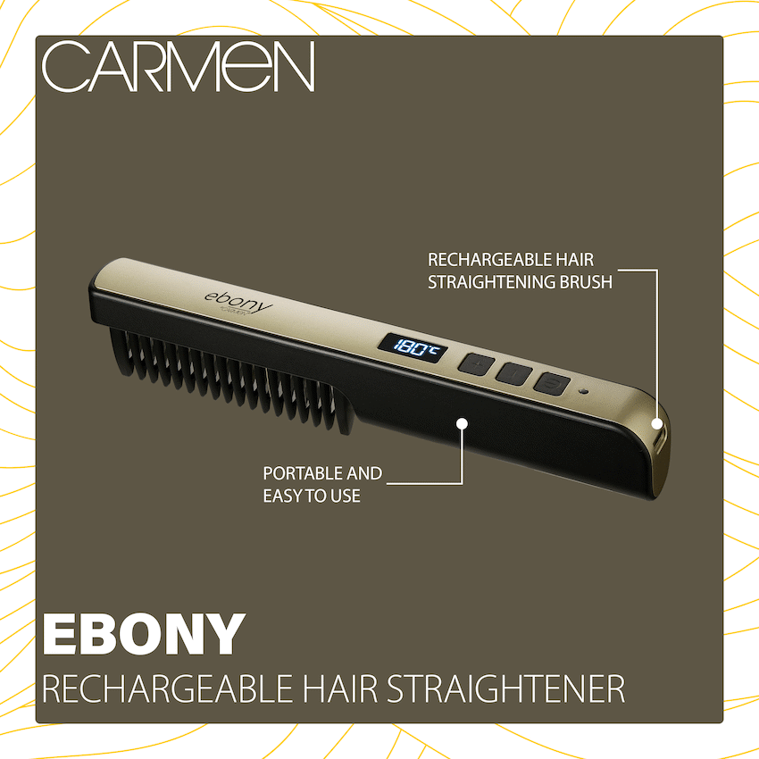 Carmen Ebony Rechargeable Hair Straightener