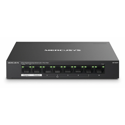 TP-Link Mercusys MS108GP 8-Port Gigabit Desktop Switch with 7-Port PoE+
