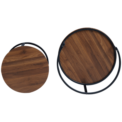 Everfurn Indus Nesting Coffee Table - Mahogany 2-Piece
