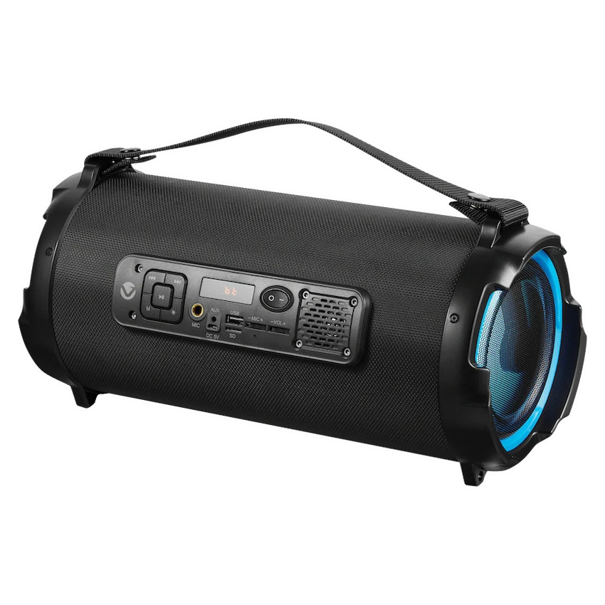 Volkano Apogee Series Bluetooth Speaker with RGB Lighting and Karaoke/Mic Input