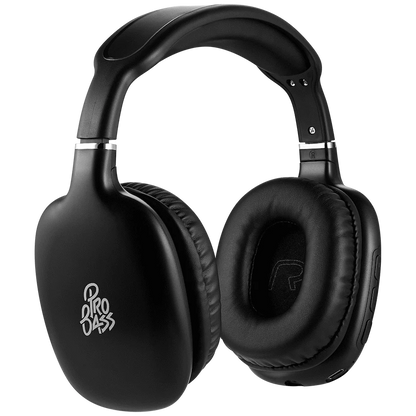 Pro Bass Retro Bluetooth Wireless Headphone with PU Case - Black