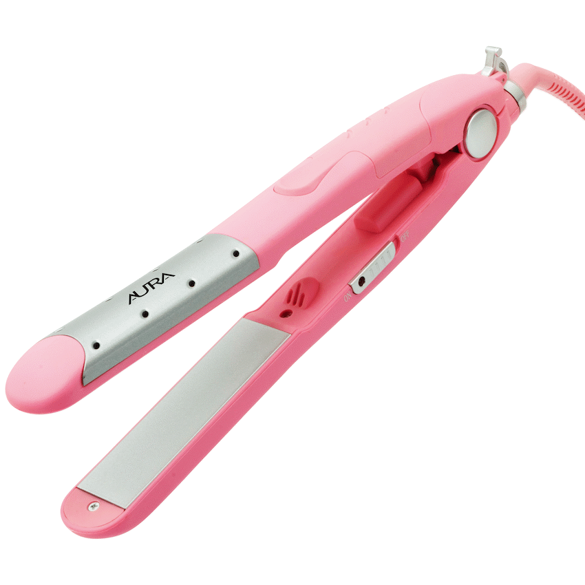 Aura by Elektra Wet n Dry Hair Straightener Pink