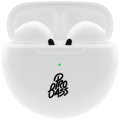 Pro Bass Future Series True Wireless Earphones with Charging Case - White