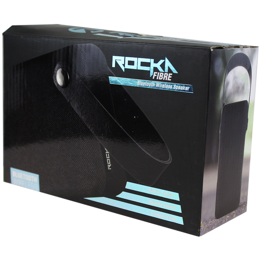 Rocka Fibre Series Bluetooth Speaker with Fabric Trim - Black