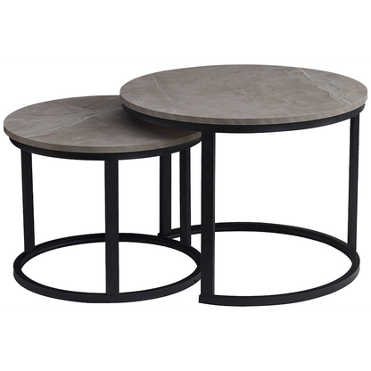 Everfurn Indus Nesting Coffee Table - Ash Grey - Extra Large (2 Piece)