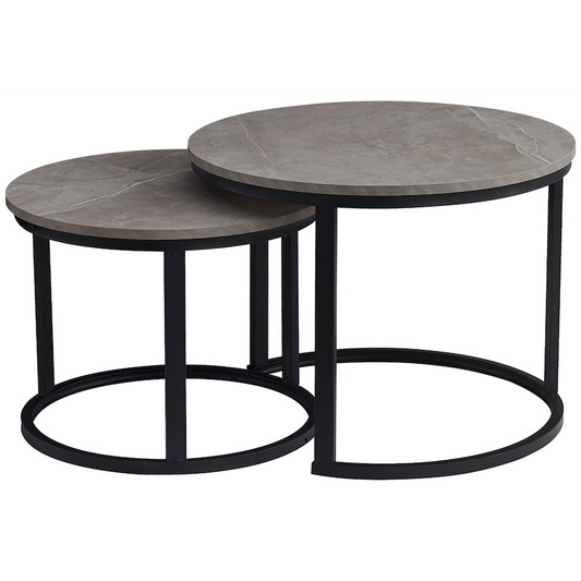 Everfurn Indus Nesting Coffee Table - Ash Grey - Extra Large (2 Piece)