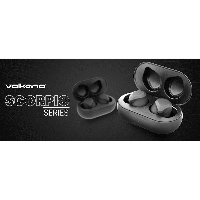 Volkano Scorpio Series True Wireless Earphones - Black