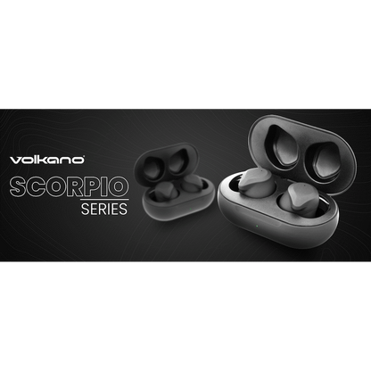 Volkano Scorpio Series True Wireless Earphones - Black