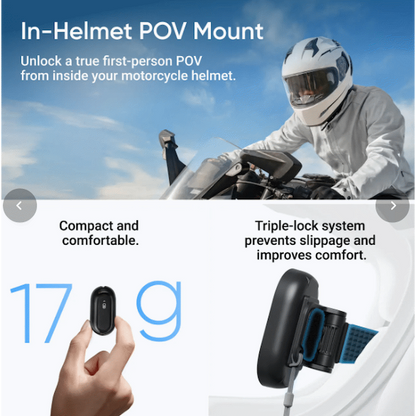 Insta360 GO 3S Motorcycle In-Helmet POV Bundle 128Gig