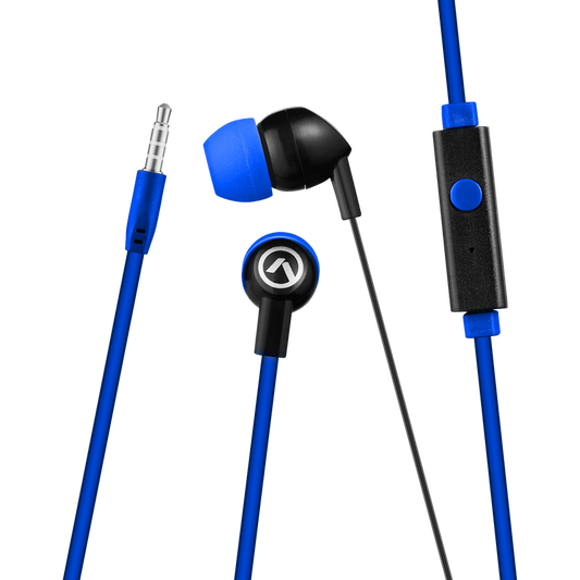 Amplify Vibe Series Earphones with Mic - Black and Blue