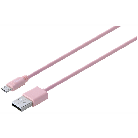 Pro Bass Power Series Boxed Round Micro USB Cable - Pink