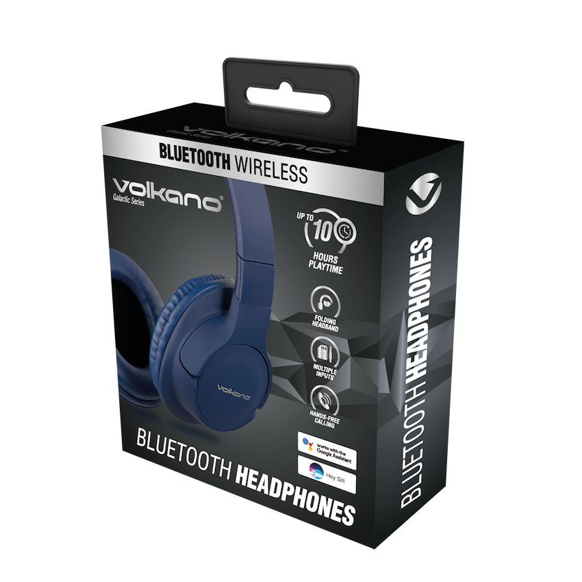 Volkano Galactic Series Bluetooth Headphones - Blue