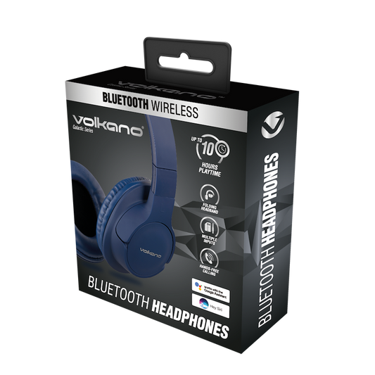 Volkano Galactic Series Bluetooth Headphones - Blue