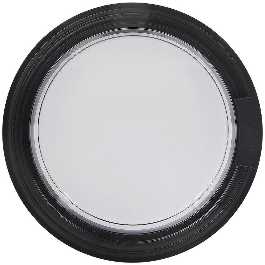 Ellies Cresent Series AC 24W Round LED Bulkhead - PC - BK