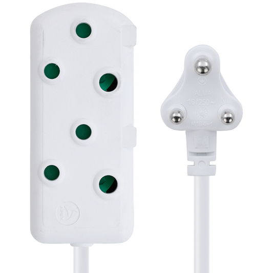Switched Light-Duty Side-by-Side (SBS) Extension Leads 3m - WT