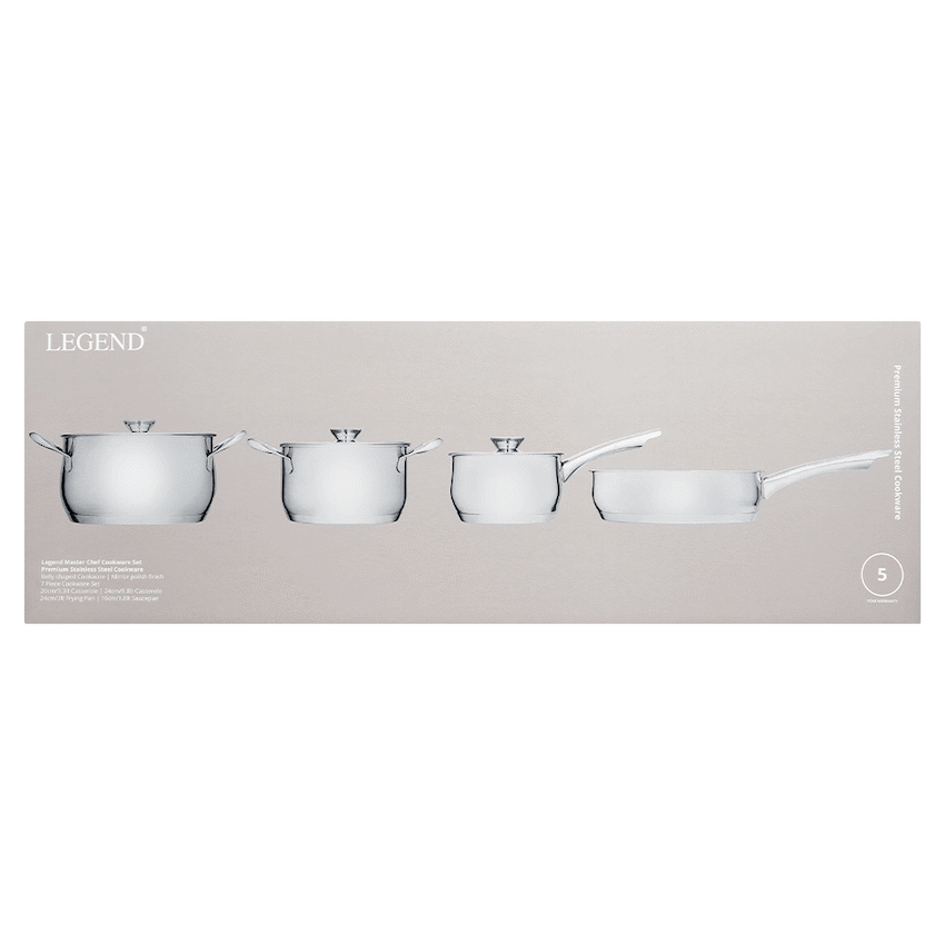 Legend Master Chef 7pce st/st cookware ( Order in Qty of 1)